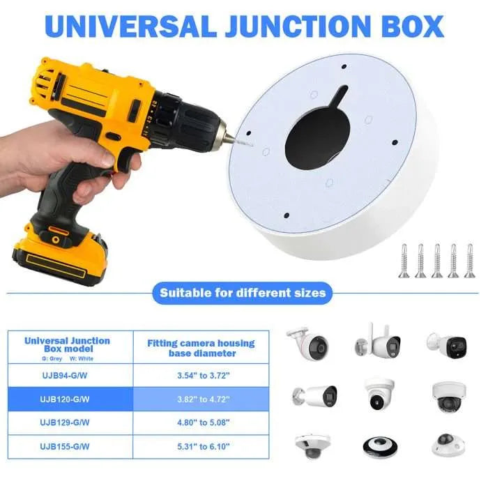 Camera Junction Box - UNV Turret Dome