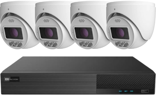 Intimidator Active Deterrence 4 Camera Bundle Package