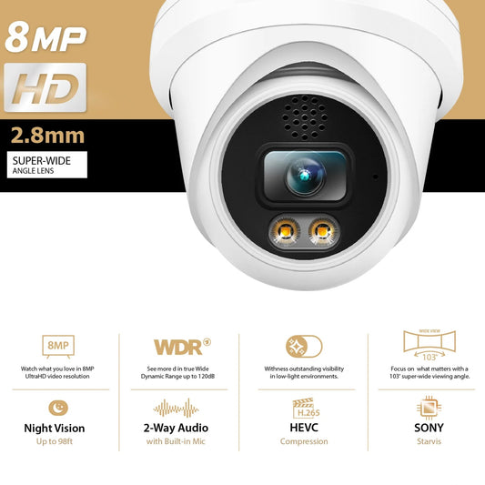 Lite IR Dome 8MP w/ Audio