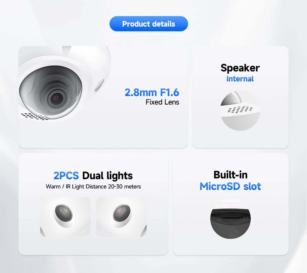 Lite IR Mini Dome 8MP w/ Audio