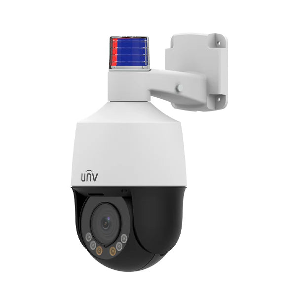 UNV 5MP LightHunter Active Deterrence Mini PTZ Dome IP Security Camera with Autotracking and Deep Learning AI